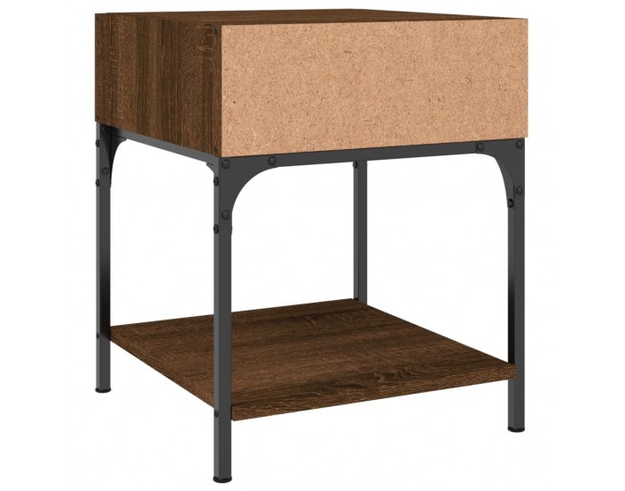 Sonata H Нощни масички, 2 бр, кафяв дъб, 40x41x50 см, инженерно дърво