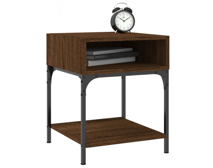 Sonata H Нощни масички, 2 бр, кафяв дъб, 40x41x50 см, инженерно дърво