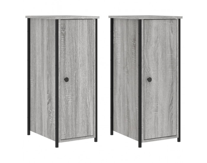 Sonata H Нощни шкафчета, 2 бр, сив сонома, 32x42x80 см, инженерно дърво