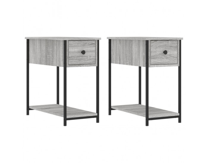 Sonata H Нощни шкафчета 2 бр сив сонома 30x60x60 см инженерно дърво