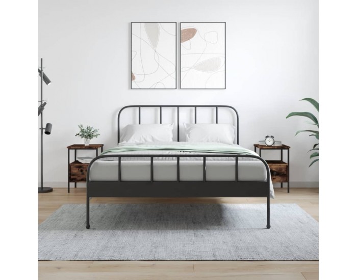 Sonata H Нощни шкафчета 2 бр опушен дъб 34x36x50 см инженерно дърво