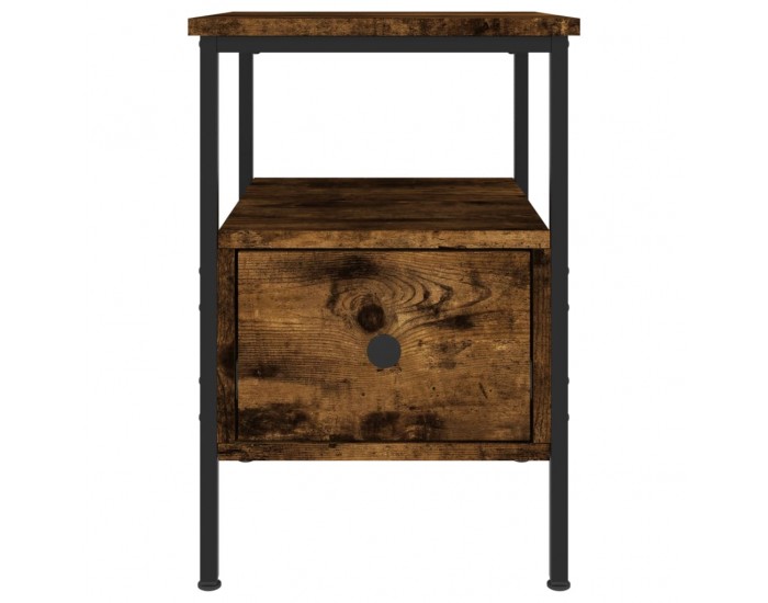 Sonata H Нощни шкафчета 2 бр опушен дъб 34x36x50 см инженерно дърво