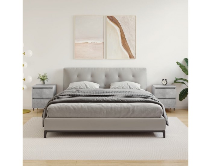 Sonata H Нощни шкафчета 2 бр бетонно сив 40x35x50 см инженерна дървесина