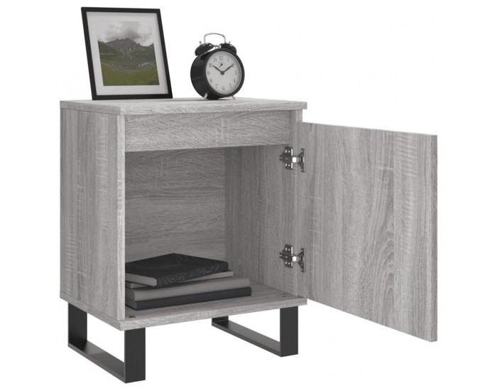Sonata H Нощни шкафчета, 2 бр, сив сонома, 40x30x50 см, инженерно дърво