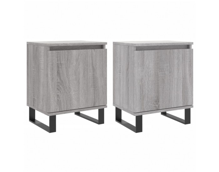Sonata H Нощни шкафчета, 2 бр, сив сонома, 40x30x50 см, инженерно дърво
