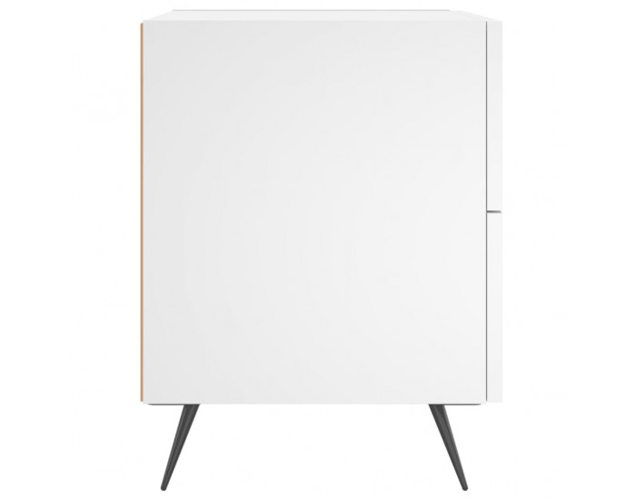 Sonata H Нощно шкафче, бяло, 40x35x47,5 см, инженерно дърво