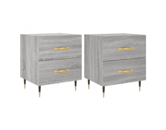Sonata H Нощни шкафчета 2 бр сив сонома 40x35x47,5 см инженерно дърво