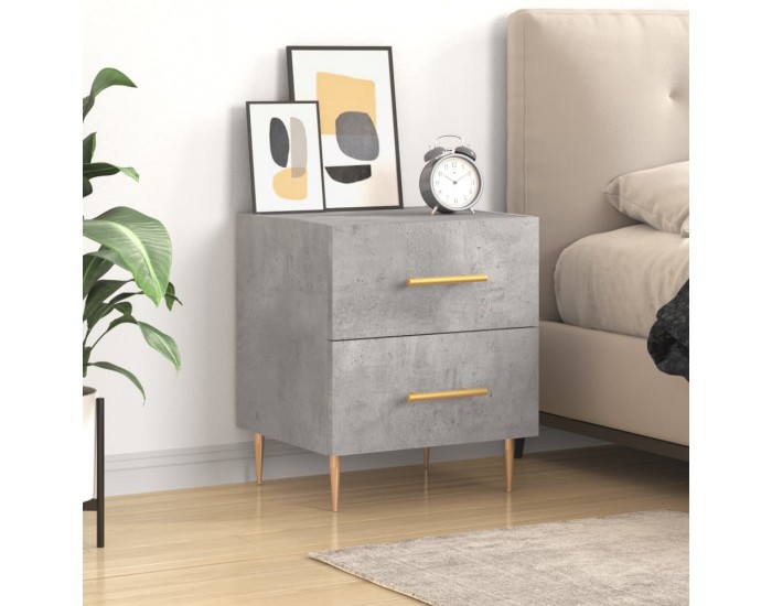 Sonata H Нощно шкафче, бетонно сиво, 40x35x47,5 см, инженерно дърво