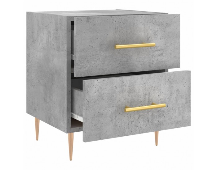 Sonata H Нощно шкафче, бетонно сиво, 40x35x47,5 см, инженерно дърво