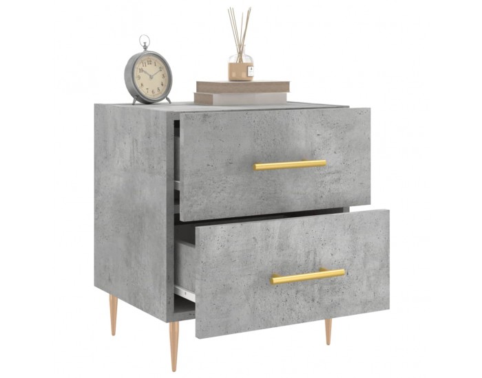 Sonata H Нощно шкафче, бетонно сиво, 40x35x47,5 см, инженерно дърво