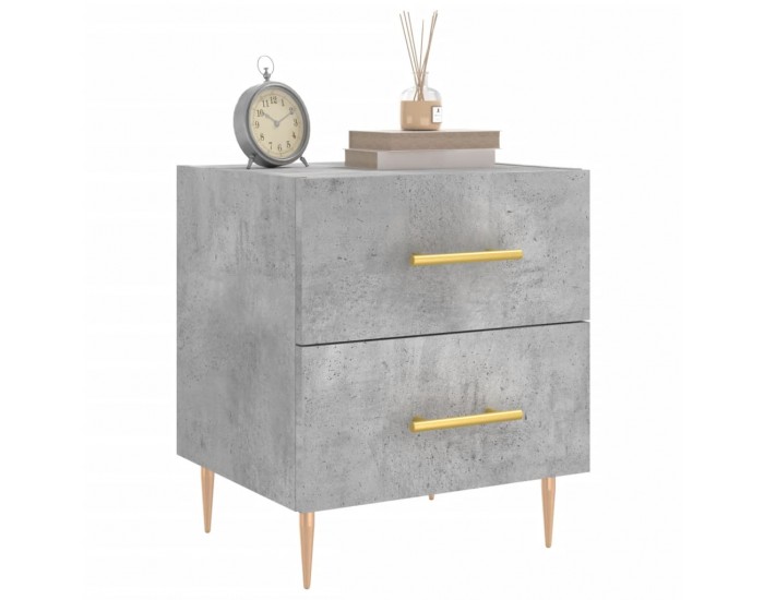 Sonata H Нощно шкафче, бетонно сиво, 40x35x47,5 см, инженерно дърво