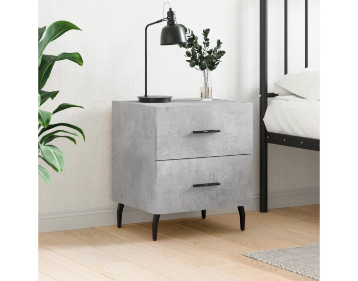Sonata H Нощно шкафче, бетонно сиво, 40x35x47,5 см, инженерно дърво