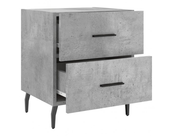 Sonata H Нощно шкафче, бетонно сиво, 40x35x47,5 см, инженерно дърво