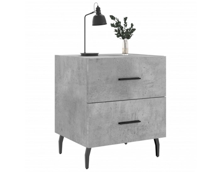 Sonata H Нощно шкафче, бетонно сиво, 40x35x47,5 см, инженерно дърво