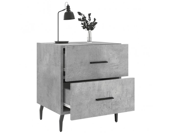 Sonata H Нощно шкафче, бетонно сиво, 40x35x47,5 см, инженерно дърво