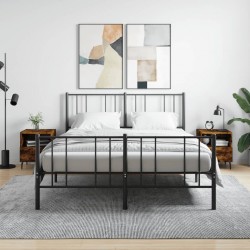 Sonata H Нощни шкафчета 2 бр опушен дъб 40x35x47,5 см инженерно дърво - Нощни шкафчета