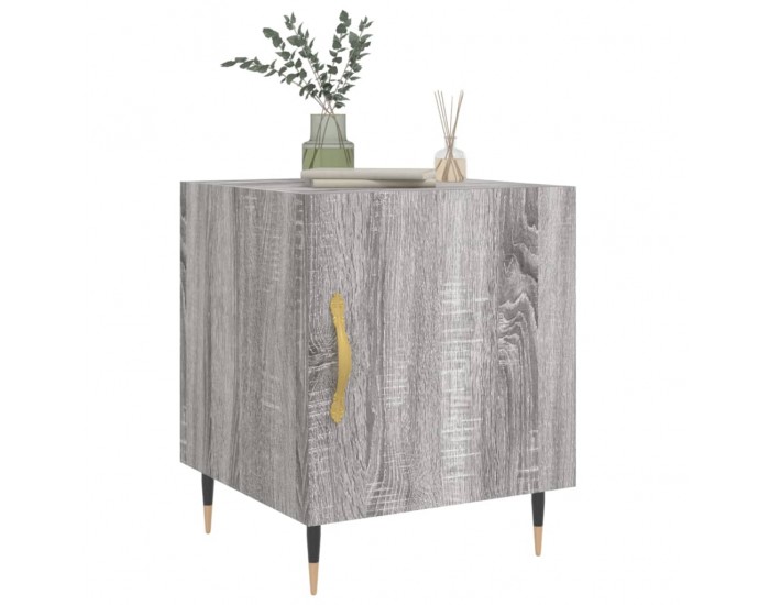 Sonata H Нощно шкафче, сив сонома, 40x40x50 см, инженерно дърво