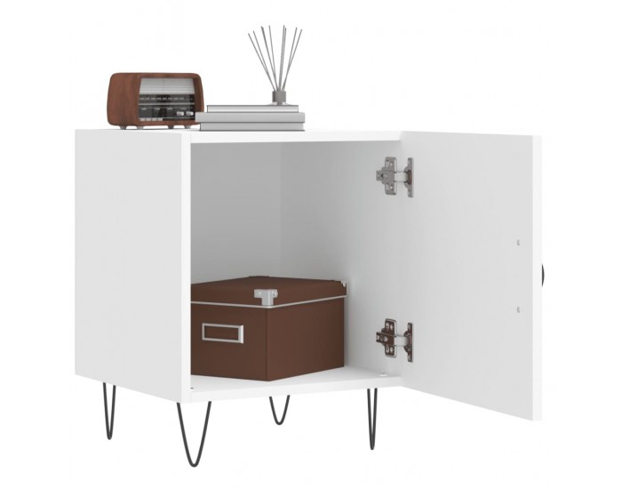 Sonata H Нощни шкафчета 2 бр бели 40x40x50 см инженерно дърво