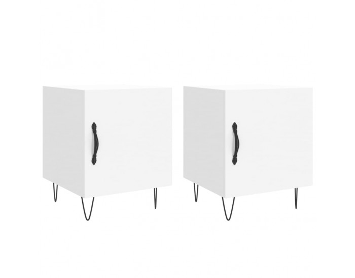 Sonata H Нощни шкафчета 2 бр бели 40x40x50 см инженерно дърво
