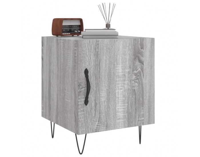 Sonata H Нощни шкафчета, 2 бр, сив сонома, 40x40x50 см, инженерно дърво