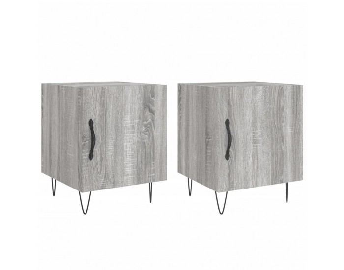 Sonata H Нощни шкафчета, 2 бр, сив сонома, 40x40x50 см, инженерно дърво