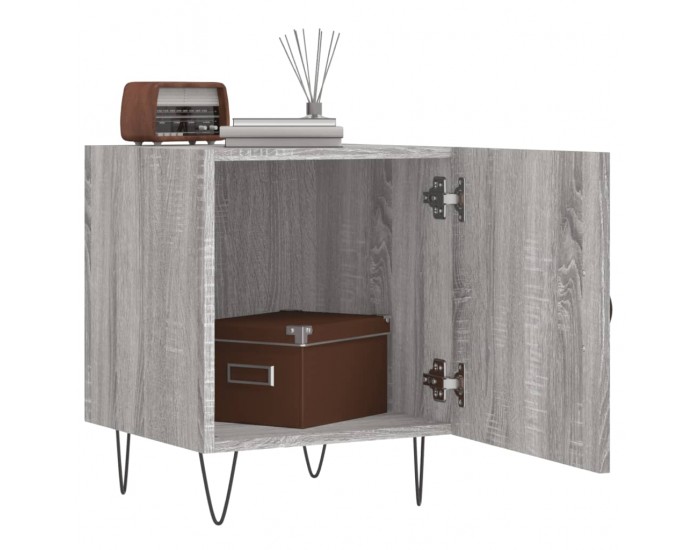 Sonata H Нощни шкафчета, 2 бр, сив сонома, 40x40x50 см, инженерно дърво