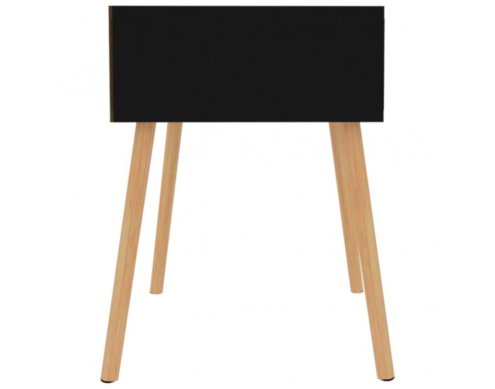 Sonata H Нощни шкафчета, 2 бр, черен гланц, 40x40x56 см, инженерно дърво