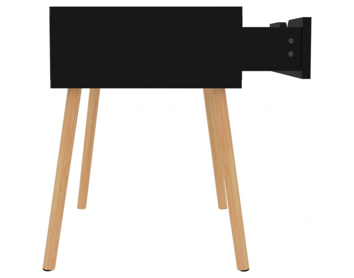 Sonata H Нощни шкафчета, 2 бр, черен гланц, 40x40x56 см, инженерно дърво