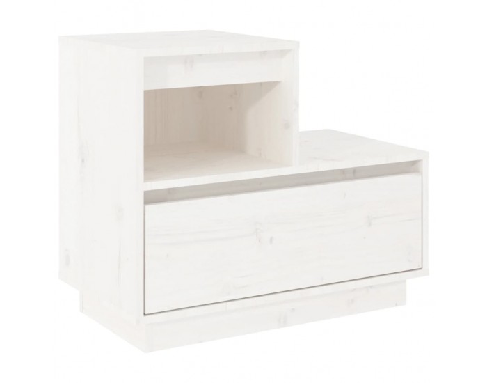 Sonata H Нощни шкафчета, 2 бр, бели, 60x34x51 см, борово дърво масив