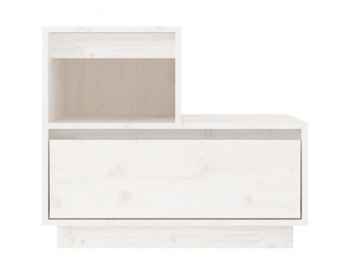 Sonata H Нощни шкафчета, 2 бр, бели, 60x34x51 см, борово дърво масив