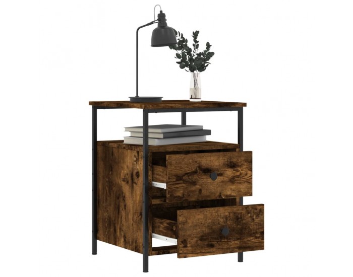 Sonata H Нощни шкафчета 2 бр опушен дъб 44x45x60 см инженерно дърво