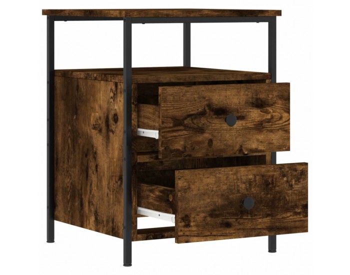 Sonata H Нощни шкафчета 2 бр опушен дъб 44x45x60 см инженерно дърво