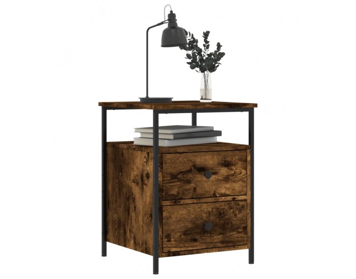 Sonata H Нощни шкафчета 2 бр опушен дъб 44x45x60 см инженерно дърво