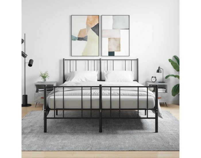 Sonata H Нощни шкафчета 2 бр бетонно сиво 40x35x47,5 см инженерно дърво