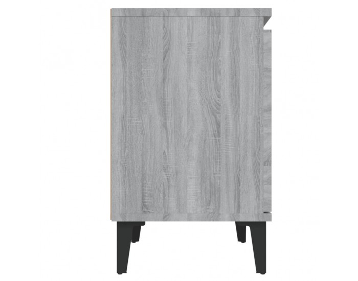Sonata H Нощно шкафче с метални крака, сив сонома, 40x30x50 см