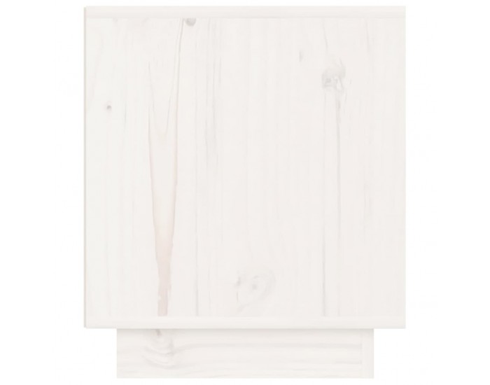 Sonata H Нощно шкафче, бяло, 40x34x40 см, борово дърво масив