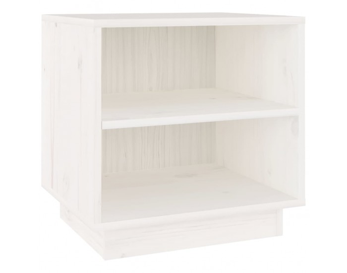 Sonata H Нощно шкафче, бяло, 40x34x40 см, борово дърво масив