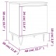 Sonata H Нощни шкафчета 2 бр бели 40x30x50 см инженерно дърво