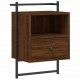 Sonata H Нощно шкафче стенно 2 бр кафяв дъб 40x30x61 см инженерно дърво
