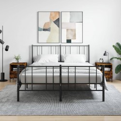 Sonata H Нощни шкафчета 2 бр опушен дъб 40x35x47,5 см инженерно дърво - Нощни шкафчета