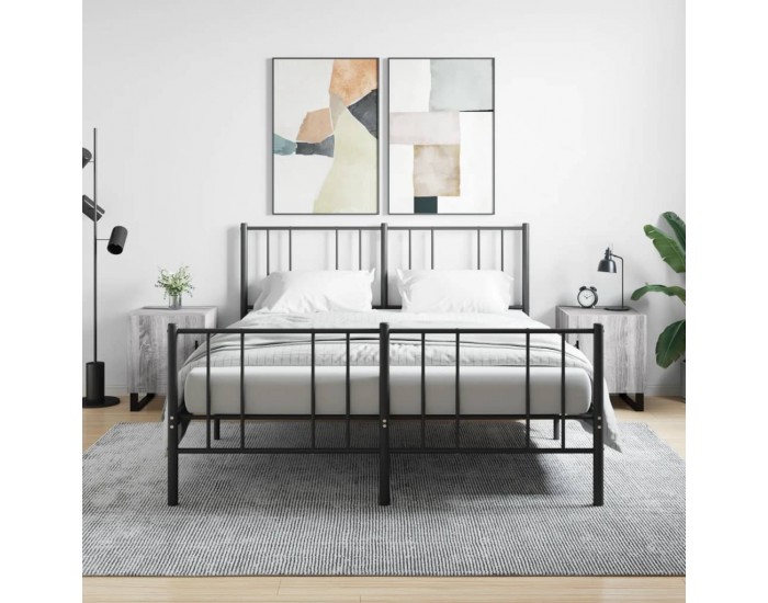 Sonata H Нощни шкафчета, 2 бр, сив сонома, 40x40x50 см, инженерно дърво