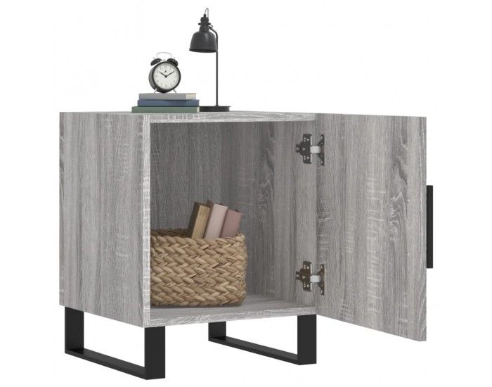 Sonata H Нощни шкафчета, 2 бр, сив сонома, 40x40x50 см, инженерно дърво