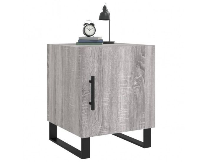 Sonata H Нощни шкафчета, 2 бр, сив сонома, 40x40x50 см, инженерно дърво