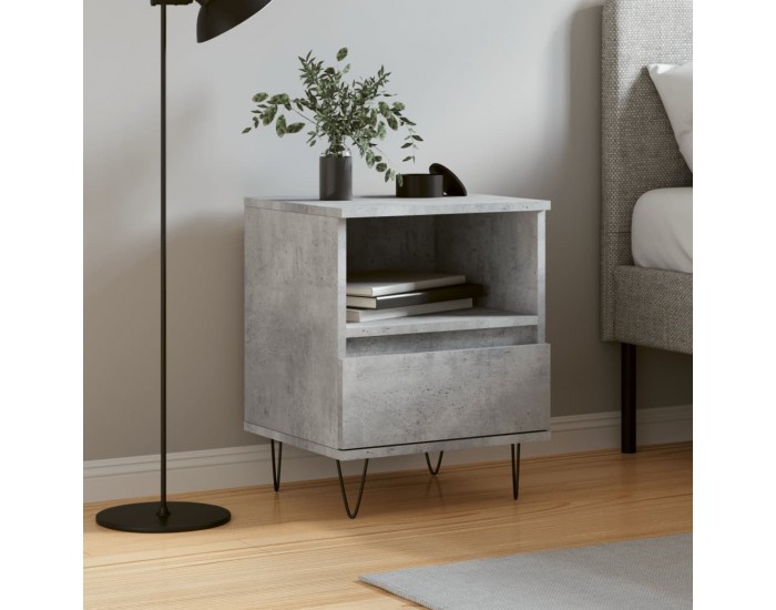 Sonata H Нощно шкафче бетонно сиво 40x35x50 см инженерно дърво