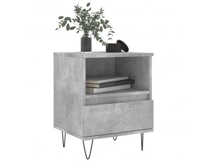 Sonata H Нощно шкафче бетонно сиво 40x35x50 см инженерно дърво