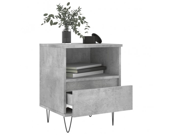 Sonata H Нощно шкафче бетонно сиво 40x35x50 см инженерно дърво