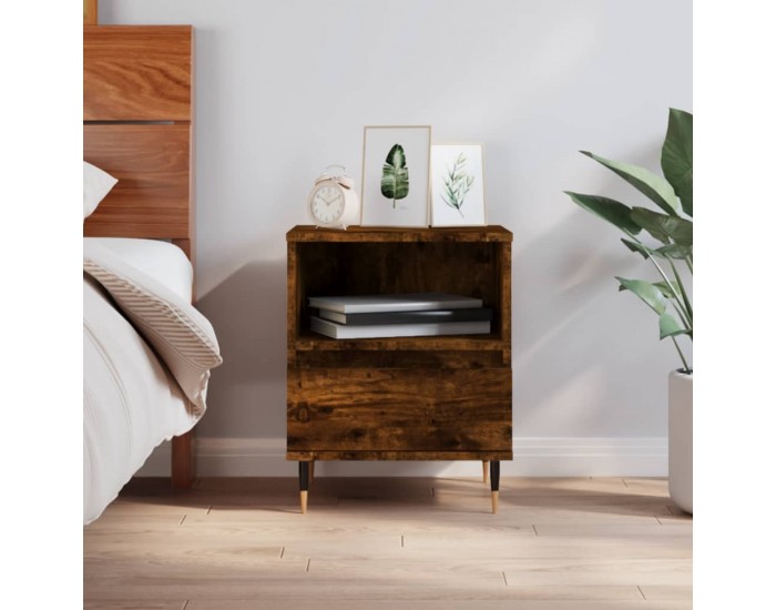 Sonata H Нощно шкафче опушен дъб 40x35x50 см инженерно дърво