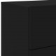 Sonata H Нощни шкафчета за стена с LED осветление, 2 бр, черни