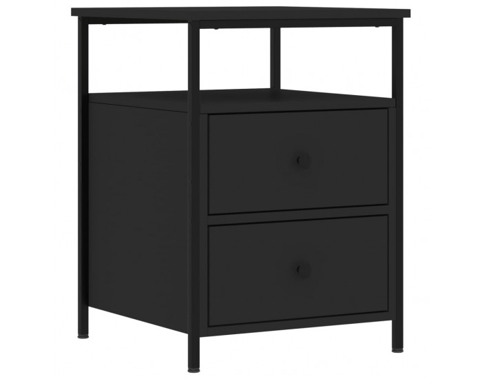 Sonata H Нощно шкафче, черно, 44x45x60 см, инженерно дърво