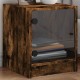 Sonata H Нощно шкафче със стъклена врата опушен дъб 35x37x42 см